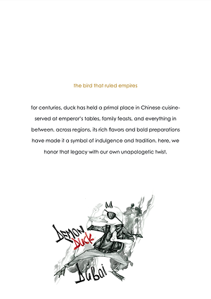 Demon Duck by Alvin Leung menu design - Asian, Chinese
