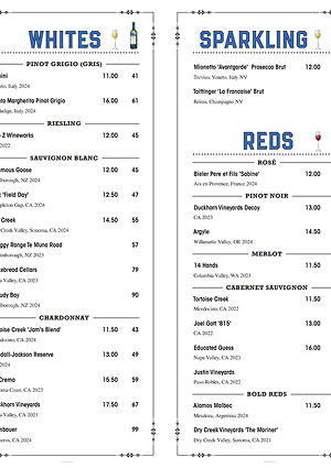 King's Fish House Long Beach menu design - Sushi, Seafood